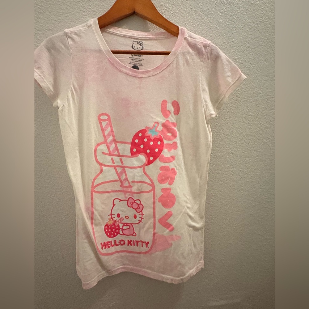 Bioworld White and Pink Hello Kitty Kids T-Shirt